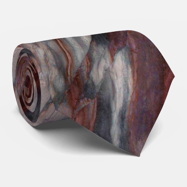 Corbata Ataque de patrón de piedra natural (Enrollado)