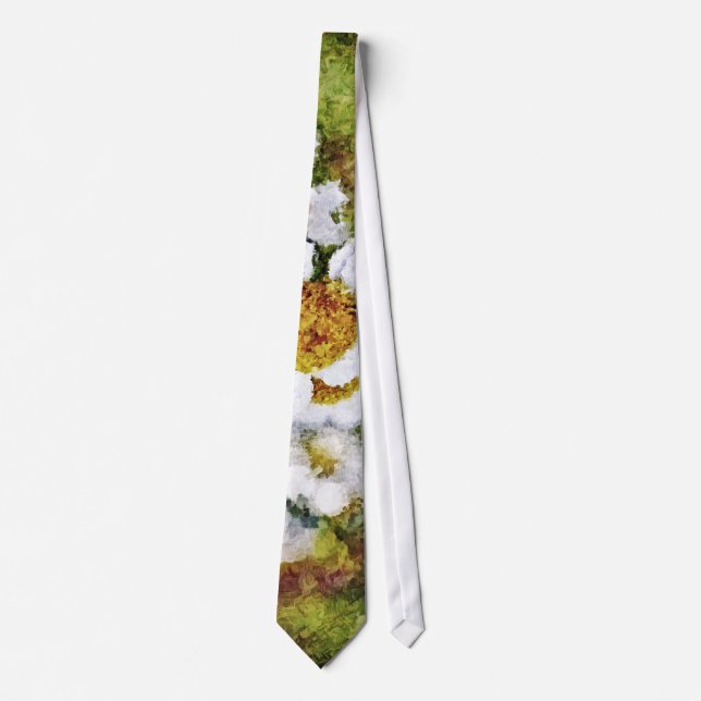 Corbata Ataque de pintura de arte de flores (Anverso)