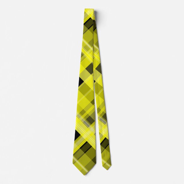 Corbata Ataque de plástico amarillo y negro (Anverso)
