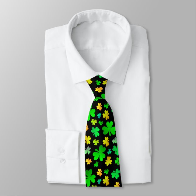 Corbata Ataque del Día de Shamrock St. Patrick (Atado)