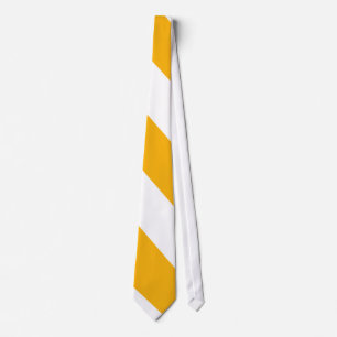 Corbata Ataque diagonal amarillo dorado y blanco a rayas