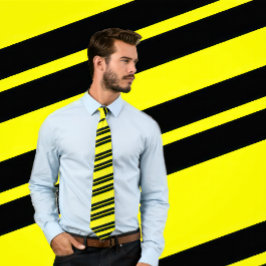 Corbata Ataque diagonal rayado amarillo y negro