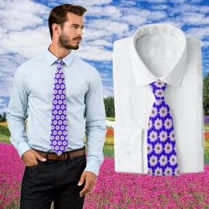 Corbata Ataque floral morado y rosa