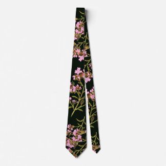 Corbata Ataque floral negro