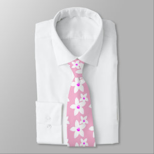 Corbata Ataque floral rosa claro