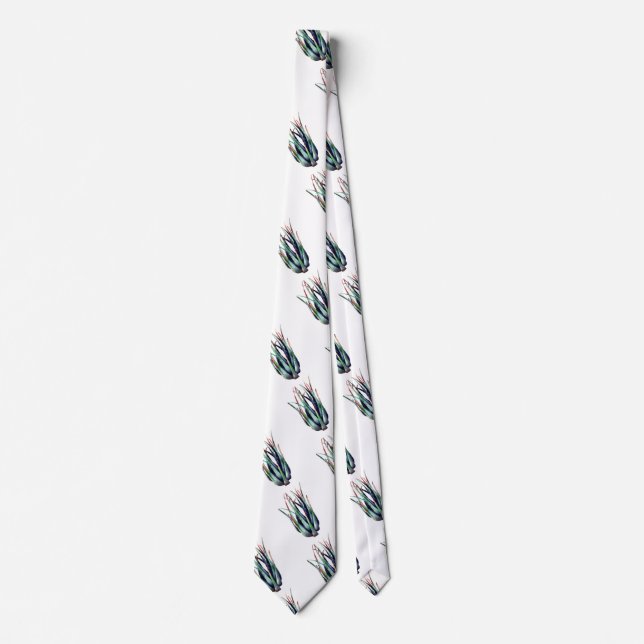 Corbata Ataque fotográfico de la planta ALoe (Anverso)