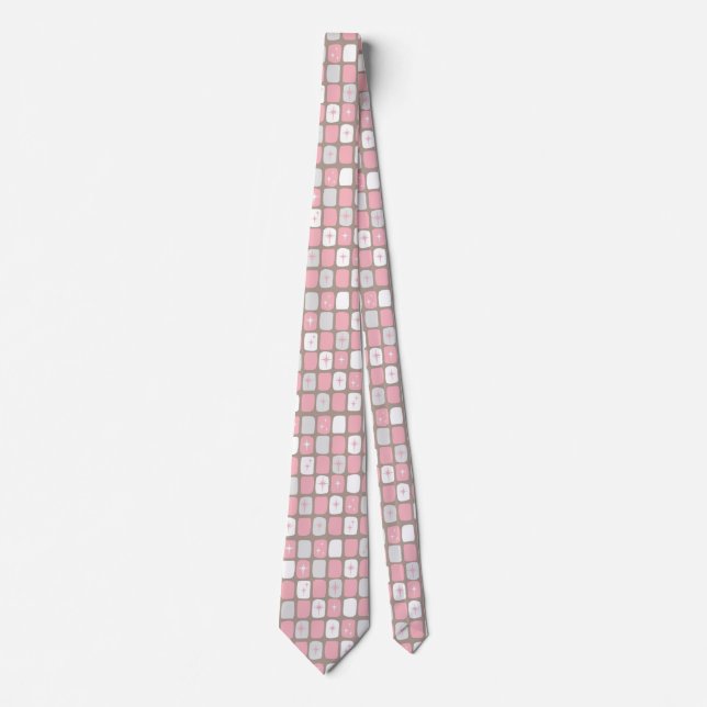 Corbata Ataque inicial rosado retro (Anverso)