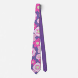 Corbata Ataque morado floral para él