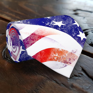 Corbata Ataque patriótico de la bandera de los Estados Uni