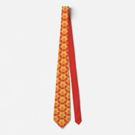 Corbata Atardecer Asanoha - Patrón Tradicional Japonés