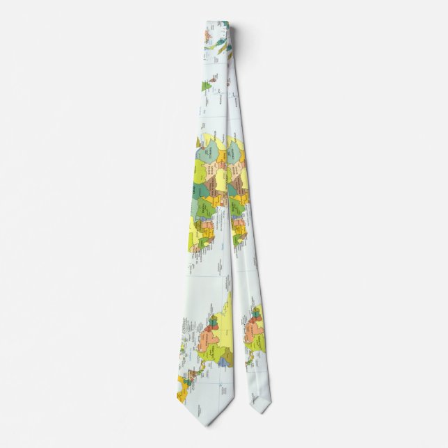 Corbata Atlas del País del Mapa Mundial (Anverso)