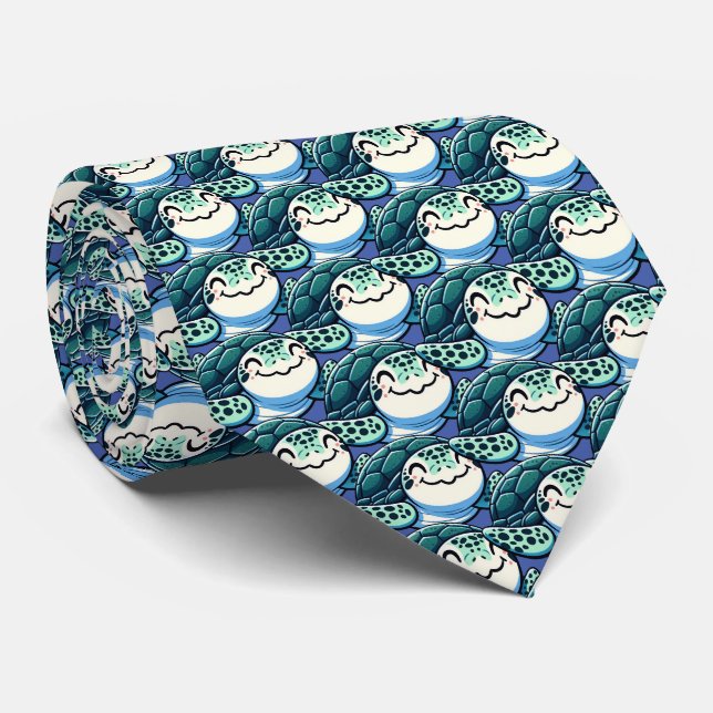 Corbata Atractiva tortuga marina - acuática, linda, person (Enrollado)