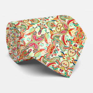 Corbata Atractivo patrón de cachemira colorido