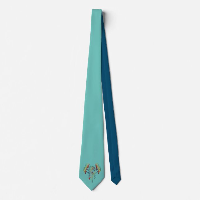 Corbata Atrapasueños de ballena Kokopelli nativo americano (Anverso)