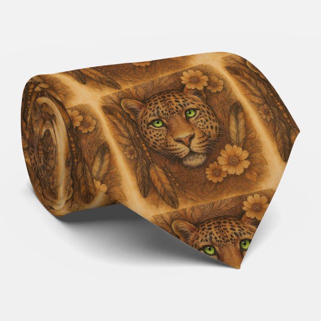 Corbata Audaz de Leopardo | Moda Masculina Masculi (Enrollado)