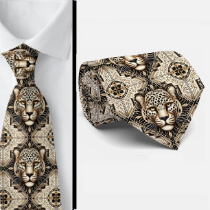 Corbata Audaz de Leopardo Moda Masculina para Ho