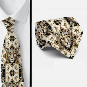 Corbata Audaz de Leopardo Moda Masculina para Ho