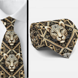 Corbata Audaz de Leopardo Moda Masculina para Ho