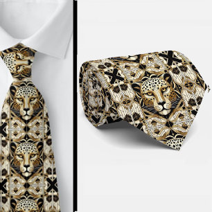 Corbata Audaz de Leopardo Moda Masculina para Ho