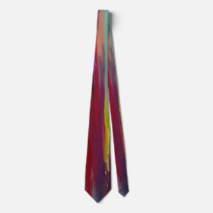 Corbata audaz de pinceladas abstractas – Rojo, Ama