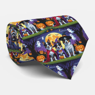 Corbata Australia Kelpies Dogs Calabaza Halloween Funny