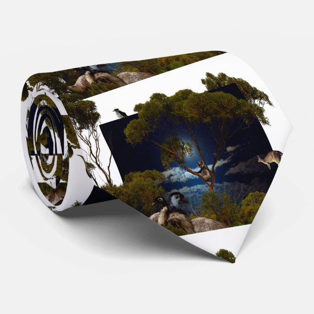 Corbata Australia Koala con vida salvaje australiana, (Enrollado)