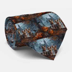 Corbata Australia Terrier Halloween Noche Doggy Delight