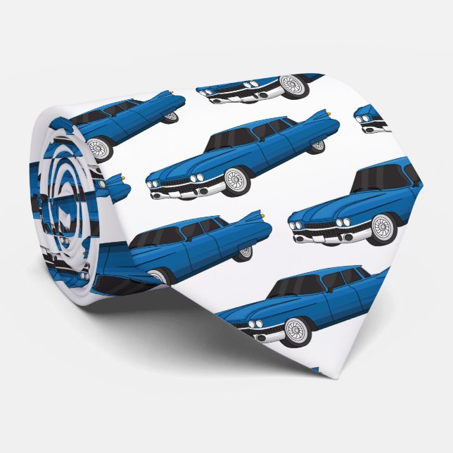 Corbata Auto clásico Guay blue 1959 (Enrollado)