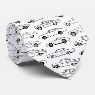Corbata Automóviles clásicos de diseño negro