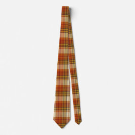 Corbata Autumn Plaid  Warm Orange & Rust 