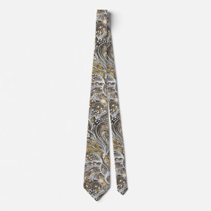 Corbata Aventura Royal Satin Cream Paisley Neck Tie