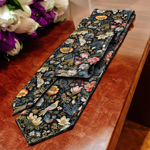 Corbata Aves amarillas en el victoriano ventilado del jard