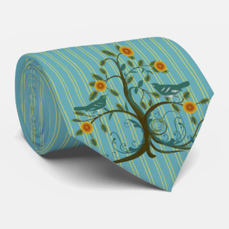 Corbata Aves de amor vintage Tira de árbol giratorio Boda