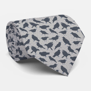 Corbata Aves de Black Crows con estampado gris