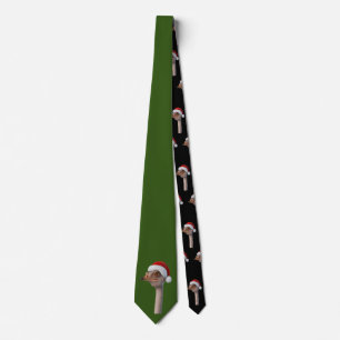 Corbata Avestruz Divertida con Sombrero de Santa Humor Ani