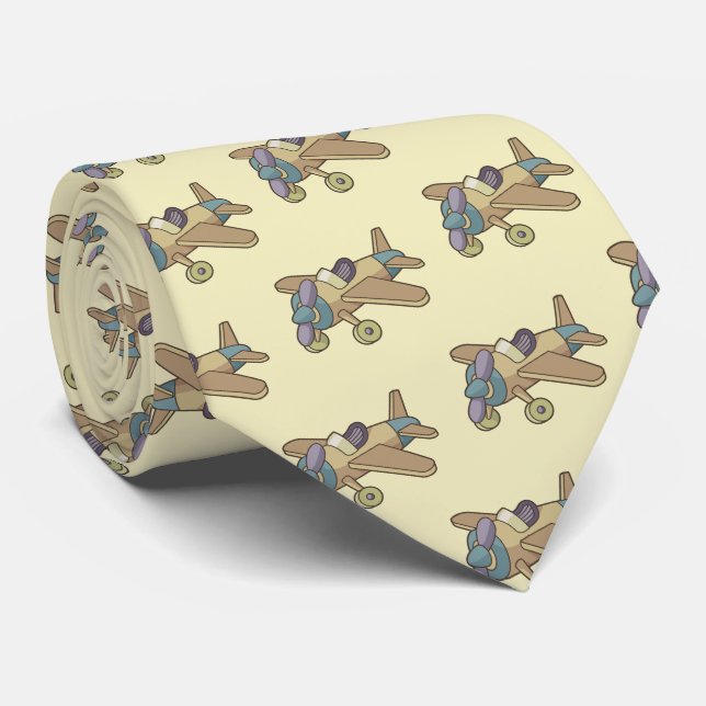 Corbata Avión de juguete (Enrollado)