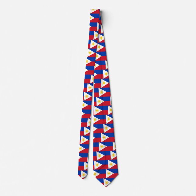Corbata Azote con bandera de Filipinas (Reverso)