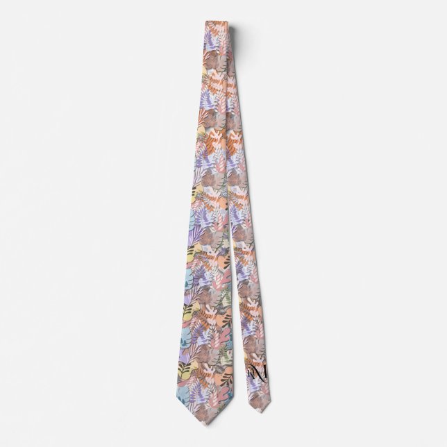 Corbata Azote: Hojas orgánicas (púrpura) (Anverso)