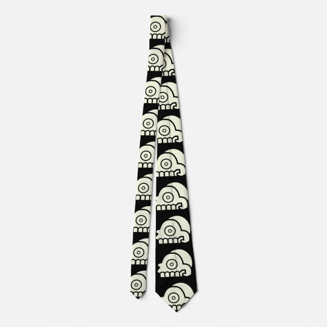 Corbata Aztec Skull Tie (Reverso)