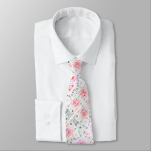 Corbata Azteca floral de color pastel
