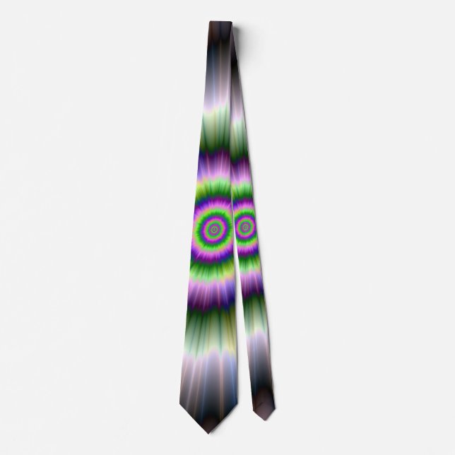 Corbata Azúcar de cuello que explota el verde azul y rosa (Anverso)