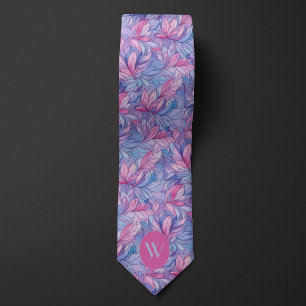 Corbata Azul Aciano y Acuarela Malva