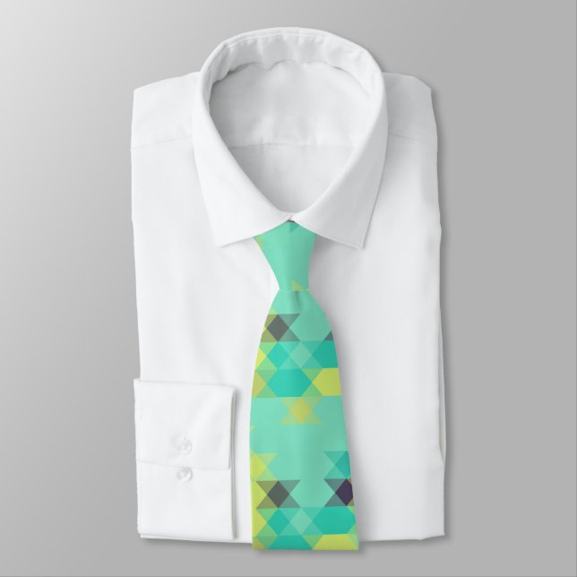 Corbata azul amarillo turquesa amarillo y aqua (Atado)
