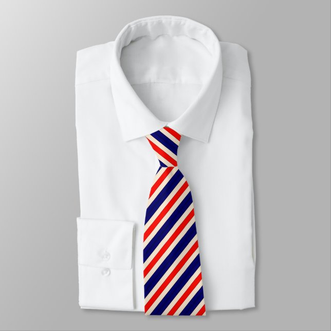 Corbata Azul blanco rojo (Atado)