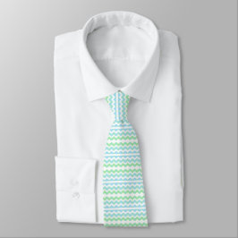 Corbata Azul blanco y verde
