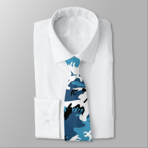 Corbata Azul Camo del invierno