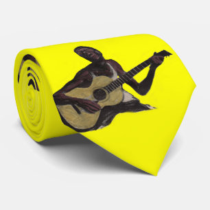 Corbata azul cantando el blues