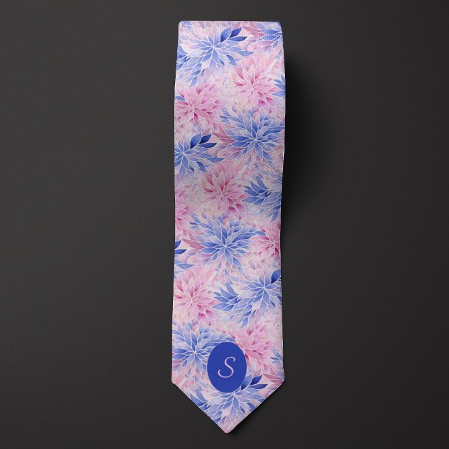 Corbata Azul Centella y Floral Malva (Subido por el creador)