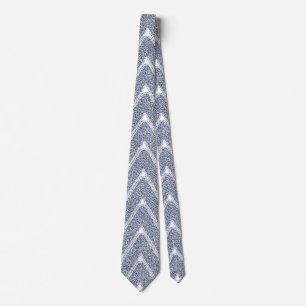Corbata Azul Chevron de mezclilla polvoriento