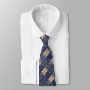 Corbata Azul con beige